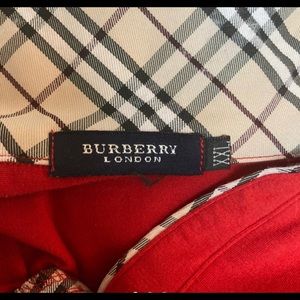 Red Burberry Golf Shirt